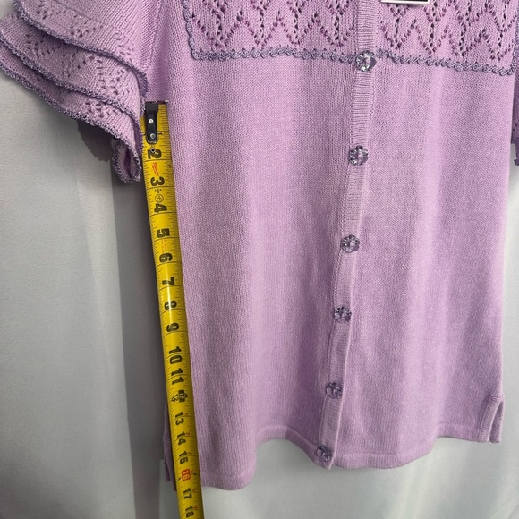 Story book Lavender Knit Button-Up Cardigan brand new size XS - Picture 8 of 9